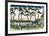 Hodogaya on the Tokaido Road-Katsushika Hokusai-Framed Premium Giclee Print