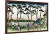 Hodogaya on the Tokaido Road-Katsushika Hokusai-Framed Art Print