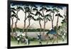 Hodogaya on the Tokaido Road-Katsushika Hokusai-Framed Art Print