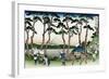 Hodogaya on the Tokaido Road-Katsushika Hokusai-Framed Premium Giclee Print