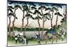 Hodogaya on the Tokaido Road-Katsushika Hokusai-Mounted Premium Giclee Print