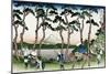 Hodogaya on the Tokaido Road-Katsushika Hokusai-Mounted Art Print