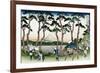 Hodogaya on the Tokaido Road-Katsushika Hokusai-Framed Art Print