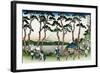 Hodogaya on the Tokaido Road-Katsushika Hokusai-Framed Art Print