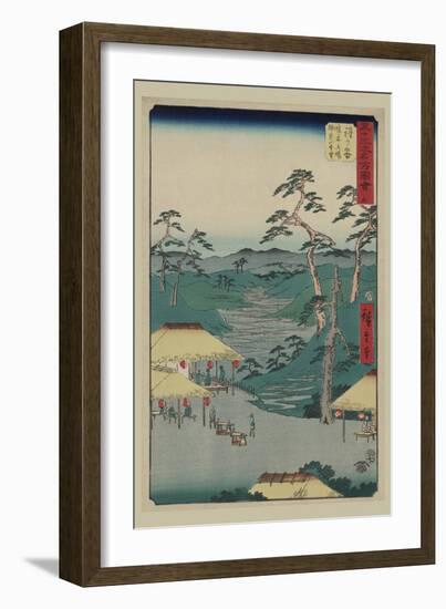 Hodogaya-Ando Hiroshige-Framed Art Print