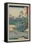 Hodogaya-Ando Hiroshige-Framed Stretched Canvas
