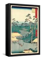 Hodogaya-Utagawa Hiroshige-Framed Stretched Canvas