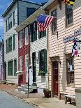 American Flag on Wooden Buildings on a Street in Annapolis, Maryland, USA-Hodson Jonathan-Photographic Print