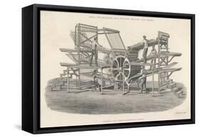 Hoe's Six Feeder Type Revolving Fast Printing Machine-Laurence Stephen Lowry-Framed Stretched Canvas