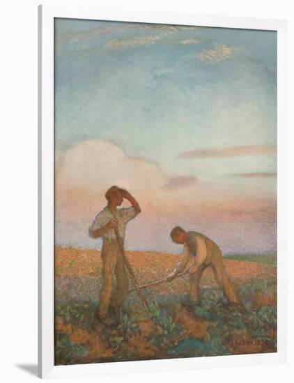 Hoeing, c1872-1911, (1911)-George Clausen-Framed Giclee Print