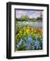 Hoeing Team and Iris Fields, 1993-Timothy Easton-Framed Giclee Print