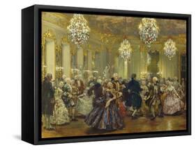 Hofball Im Schloss Reinsberg-Adolph von Menzel-Framed Stretched Canvas