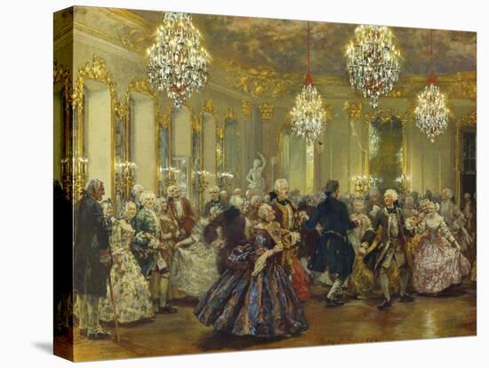 Hofball Im Schloss Reinsberg-Adolph von Menzel-Stretched Canvas