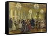 Hofball Im Schloss Reinsberg-Adolph von Menzel-Framed Stretched Canvas