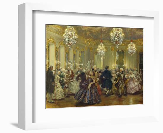 Hofball Im Schloss Reinsberg-Adolph von Menzel-Framed Giclee Print