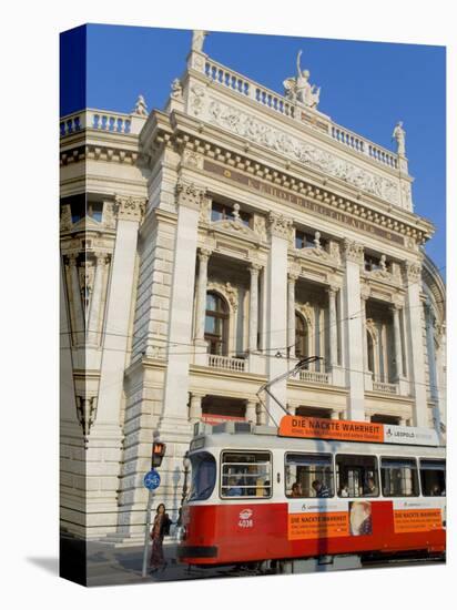 Hofburgtheatre with Tram, Vienna, Austria-Charles Bowman-Stretched Canvas