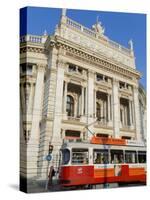 Hofburgtheatre with Tram, Vienna, Austria-Charles Bowman-Stretched Canvas