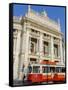 Hofburgtheatre with Tram, Vienna, Austria-Charles Bowman-Framed Stretched Canvas