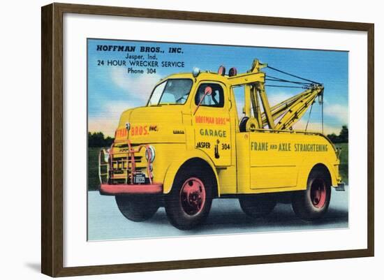 Hoffman Brothers Inc. 24 Hour Wrecker Service-null-Framed Art Print