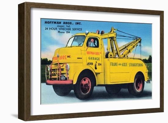 Hoffman Brothers Inc. 24 Hour Wrecker Service-null-Framed Art Print