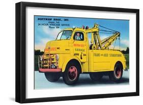 Hoffman Brothers Inc. 24 Hour Wrecker Service-null-Framed Art Print