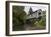 Hoffman Covered Bridge over Crabtree Creek in Linn County, Oregon, USA-Chuck Haney-Framed Photographic Print