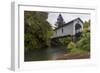 Hoffman Covered Bridge over Crabtree Creek in Linn County, Oregon, USA-Chuck Haney-Framed Photographic Print