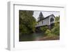 Hoffman Covered Bridge over Crabtree Creek in Linn County, Oregon, USA-Chuck Haney-Framed Photographic Print