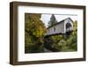 Hoffman Covered Bridge spans Crabtree Creek in Linn County, Oregon, USA-Chuck Haney-Framed Photographic Print