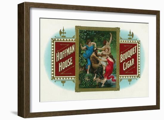 Hoffman House Brand Cigar Box Label-Lantern Press-Framed Art Print