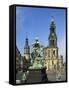 Hofkirche, Dresden, Saxony, Germany, Europe-Hans Peter Merten-Framed Stretched Canvas