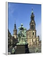 Hofkirche, Dresden, Saxony, Germany, Europe-Hans Peter Merten-Framed Photographic Print