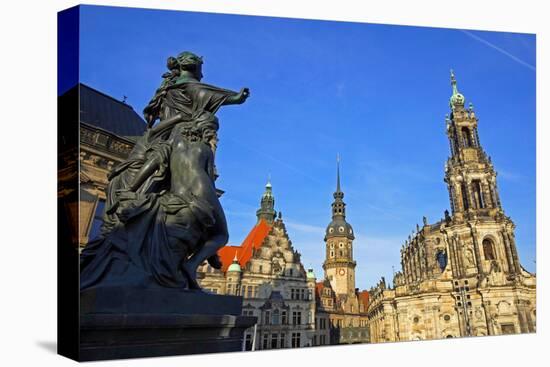 Hofkirche, Dresden, Saxony, Germany, Europe-Hans-Peter Merten-Stretched Canvas