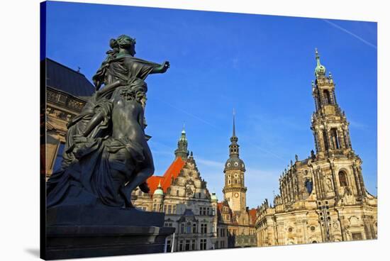 Hofkirche, Dresden, Saxony, Germany, Europe-Hans-Peter Merten-Stretched Canvas