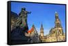 Hofkirche, Dresden, Saxony, Germany, Europe-Hans-Peter Merten-Framed Stretched Canvas