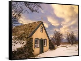 Hofskirkja, Old Church of Hof Village Near Vatnajokull NP, Iceland-Martin Zwick-Framed Stretched Canvas