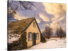 Hofskirkja, Old Church of Hof Village Near Vatnajokull NP, Iceland-Martin Zwick-Stretched Canvas