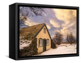 Hofskirkja, Old Church of Hof Village Near Vatnajokull NP, Iceland-Martin Zwick-Framed Stretched Canvas