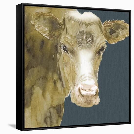 Hogans Brown Cow-Beverly Dyer-Framed Stretched Canvas