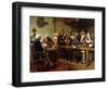Hogarth Brought Before the Governor of Calais as a Spy-William Powell Frith-Framed Premium Giclee Print