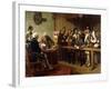 Hogarth Brought Before the Governor of Calais as a Spy-William Powell Frith-Framed Giclee Print