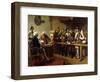 Hogarth Brought Before the Governor of Calais as a Spy-William Powell Frith-Framed Giclee Print