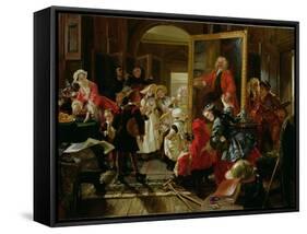 Hogarth's Studio in 1739-Edward Matthew Ward-Framed Stretched Canvas