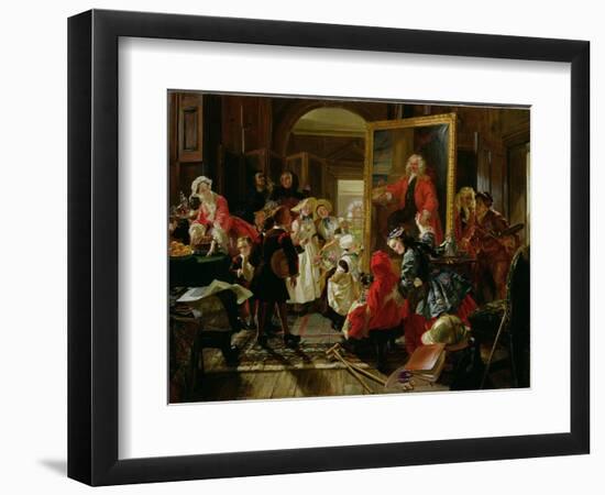 Hogarth's Studio in 1739-Edward Matthew Ward-Framed Giclee Print