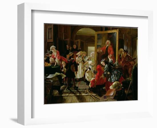 Hogarth's Studio in 1739-Edward Matthew Ward-Framed Giclee Print