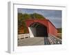 Hogback Covered Bridge Spans North River, Built in 1884, Madison County, Iowa, Usa-Jamie & Judy Wild-Framed Photographic Print