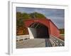 Hogback Covered Bridge Spans North River, Built in 1884, Madison County, Iowa, Usa-Jamie & Judy Wild-Framed Photographic Print