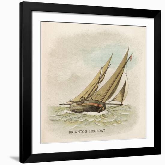 Hogboat Used by the Fishermen of Brighton, Sussex-null-Framed Art Print