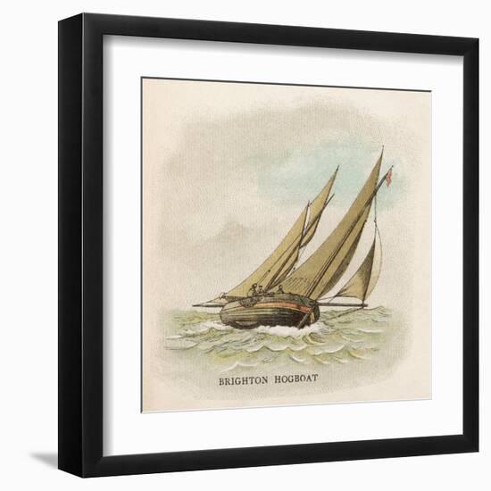 Hogboat Used by the Fishermen of Brighton, Sussex-null-Framed Art Print