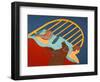 Hogging The Bed Choc-Stephen Huneck-Framed Premium Giclee Print